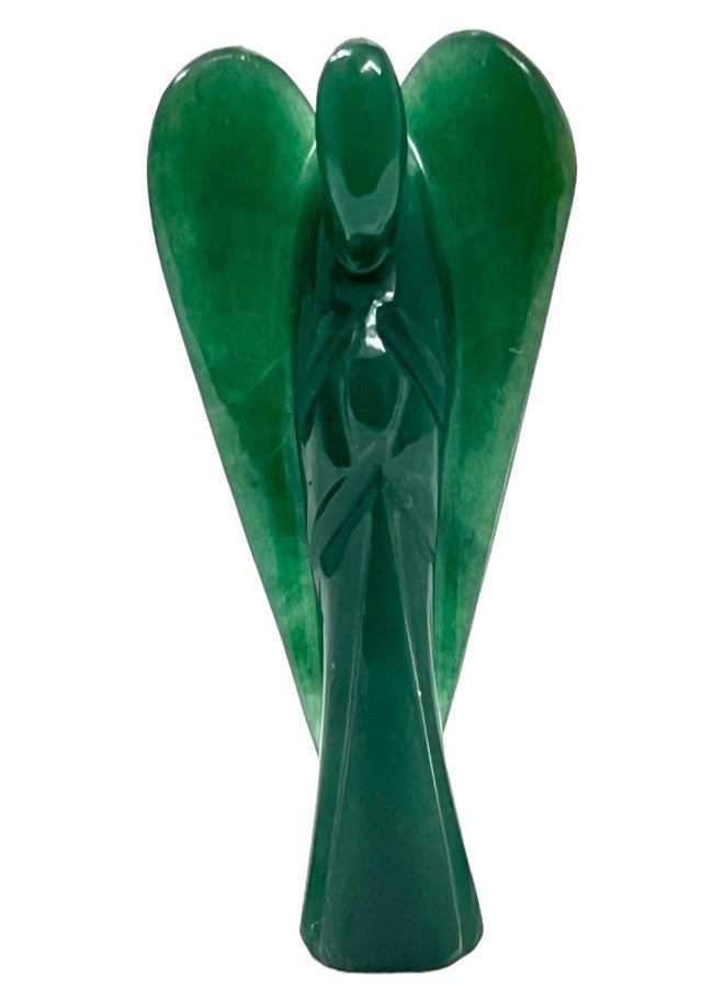 ANAYA AGATE Green Jade Guardian Angel Statue - 2 Inch Natural Hand-Carved Crystal Angel Figurine for Luck, Prosperity & Positive Energy - Healing Stone for Women, Home & Office Decor - Image 1